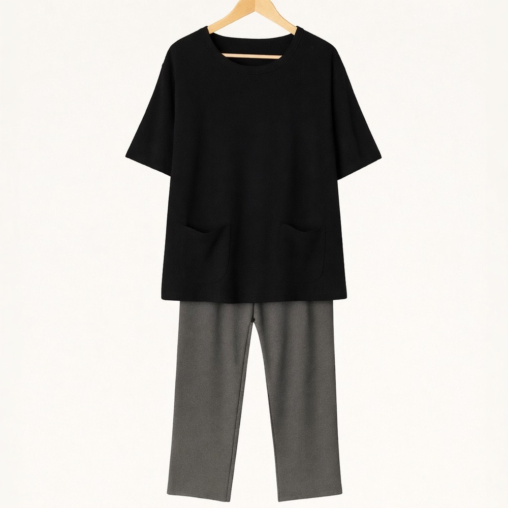 Nottibianche Women’s Black & Gray Lounge Set – Size M